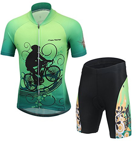 LSERVER Combinaison de Maillot Cyclisme Velo Pantalons pour Enfant