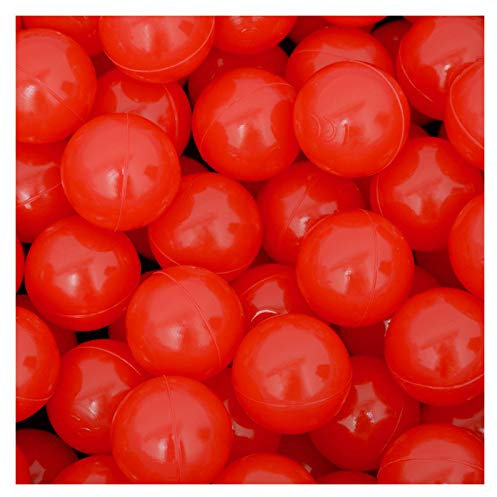 LittleTom 50 Bolas de PE 5,5cm de diámetro para llenar Piscinas para niños Rojo