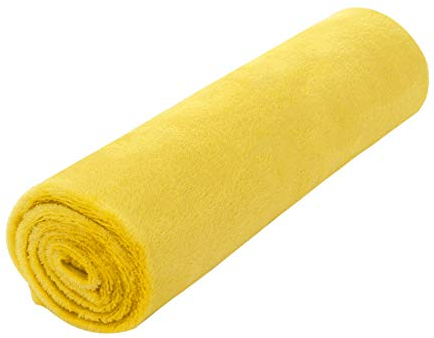 uxcell Haustier-Hundedecke, Flanell-Fleece-Welpendecke, Solider Plüsch, Warmer Teppich, Decken und Überwürfe für kleine und mittelgroße Hunde, Katzen, Hunde-Schlafmatte, gelb, 68 x 101 cm
