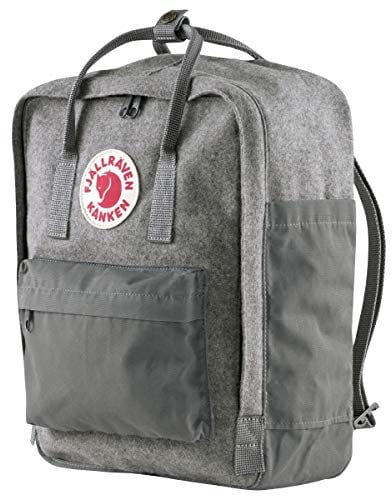 Fjallraven F23330 Unisex-Adult Kånken Re-Wool Sports Backpack, Granite Grey, One Size 28x12x36cm
