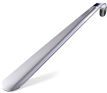 ACEBON Metal Shoe Horn Long Handle, Portable 12 Long ShoeHorn, Easy to Take for Travel Use, Stainless Steel Shoe Helper Stick for Women, Men, Kids, Seniors, Elderly, Disabled