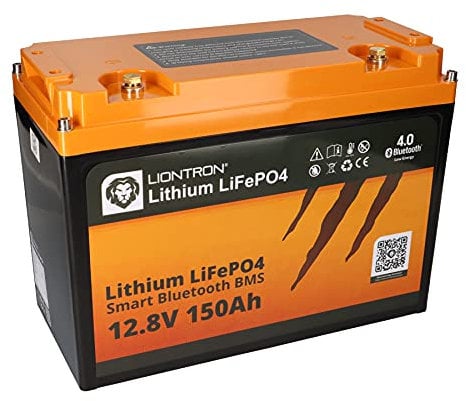 LIONTRON LiFePO4 12,8V 150Ah LX Arctic; 1920Wh; geeignet für die Verwendung bis -30°C mit BMS und Bluetooth Überwachung; für Wohnmobil oder Boot 355x170x262mm - LISMART12150LX-A