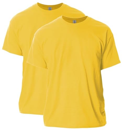 Gildan Unisex-Adult Ultra Cotton T-Shirt, Style G2000, Multipack, Daisy (2-Pack), M