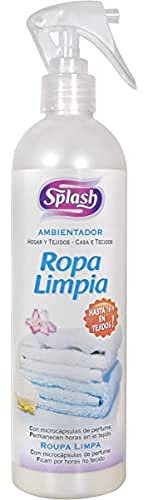 SPLASH | |Ambientador Pulverizador Hogar Tejidos | Fragancia Fresca| Ropa Limpia| Microcápsulas de Perfume |Contenido: 400 ml