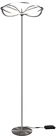 Trio Leuchten LED Stehleuchte Charivari 421210107, Metall Nickel matt, inkl. 31 Watt LED, Fuß Dimmer