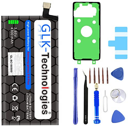 High Power Replacement Battery Compatible with Samsung Galaxy S10 Plus S10+ G975 EB-BG975ABU Original GLK-Technologies Battery 4300 mAh Battery Includes Professional Tool Set