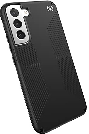 Speck Produkte Presidio2 Grip Samsung Galaxy S22+ Hülle, Schwarz/Schwarz/Weiß