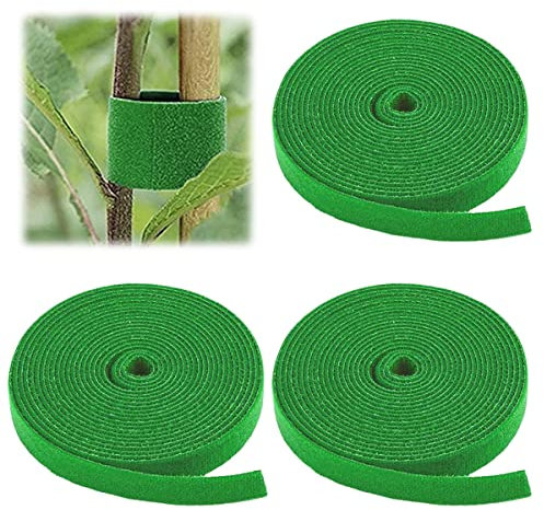 Hook And Loop Tape Adhesive Strip Heavy Duty Stick On Tape Cable Ties Strap Reusable Strong And Secure Sticky Fastener Home Kitchen Office Garage Organizer Green Each Roll Size 2.5mX1cm(Pack Of 3Roll)