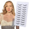 Falsche Wimpern Natürlicher Look 10 Paare Nerz Faux Mink Künstliche Wimpern Kurze Fake Lashes Weich Falsche Nerzwimpern Leicht Kunstwimpern Mit Flexibel Cotton Band Von Parriparri