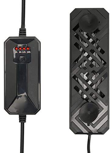 Aquarium UV-Licht,2 Röhren hohe Durchdringung Quarzrohr Sicherheit Abdichtung Fisch Tank Wasser saubere Lampe mit Timer für Teich Schwimmbad (22W)