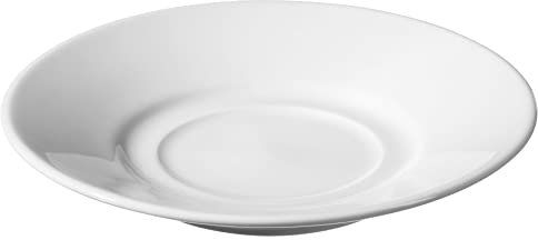 aro Lot de 6 assiettes pour tasses à café, en porcelaine, Ø 12,6 cm, 150 ml, soucoupes empilables, passent au lave-vaisselle et au micro-ondes