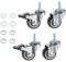 bowarepro 4 x Rollen für Möbel, 32mm Möbelrollen Klein M6x15mm Lenkrollen mit Gewinde 2 Rollen mit Bremse 16kg pro Rolle (M6)