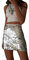 Glitzer-Pailletten-Rock für Damen, sexy, figurbetont, Pailletten-Club-Rock, Partyrock, Clubrock, Streetwear, M