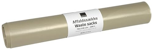 ABENA Clear Bin Bags | 100L | Roll of 10 | Heavy Duty Bin Bags | Garbage Bags for Bins | Clear Bin Liners Suitable for use in Households, Gardens, Offices, Industries, Food Vendors and More.