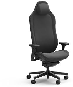 Fractal Design Refine Fabric Dark Gaming-Stuhl - iF Design Award 2025 – Ergonomischer Schreibtischstuhl mit 4D-verstellbaren Armlehnen, hoher Rückenlehne - Lendenkissen und hochwertigem Stoffbezug