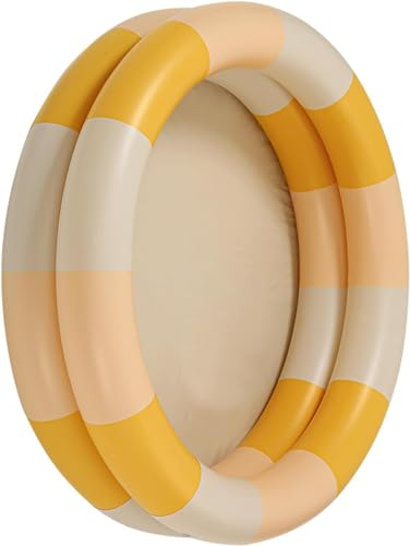Piscina Inflable para bebé, Piscina Retro Inflable, Piscina de Agua Espesa de Estilo Lindo Familiar (Raya Amarilla)