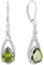 JO WISDOM Damen Hängende Ohrringe Ohrhänger Unendlichkeit Träne Silber 925 mit 3A Zirkonia Kristall August Geburtsstein Peridot Farbe,Schmuck für Frauen