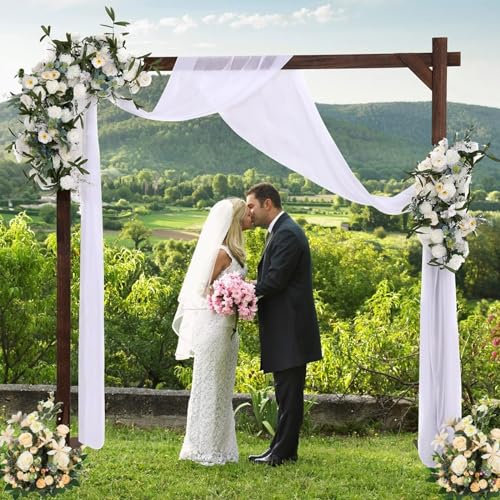 Wedding Arch, Stand Garden Arbor Frame, Wood Arch, Square Metal Balloon Arch Stand, Wooden Arbor Backdrop Stand, For Proposal Wedding Birthday Valentine's Day Parties Outdoor Indoor Decor, Rustic Boho