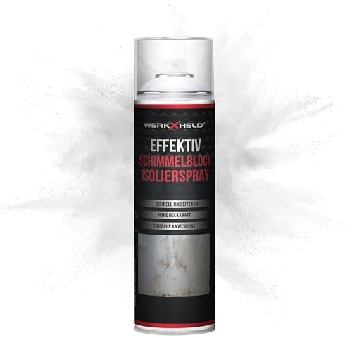 WerkXheld Anti Schimmel Farbe Weiß 500ml - Schimmelfarbe für Innenräume, Isolierfarbe Weiß, Effektiver Schimmelblocker & Mold Remover