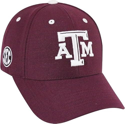 Texas A&M Collegiate verstellbare Hüte, Texas A&m W/ Rear Word, Einheitsgröße