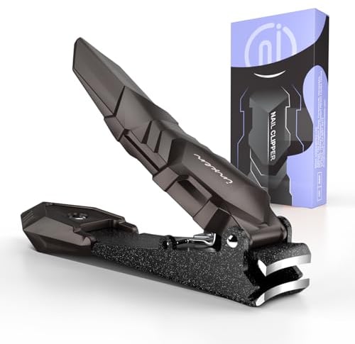 INXEN Coupe-ongles professionnel anti-éclaboussures en acier inoxydable pour doigts et orteils