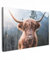 MuchoWow© Wandbilder 90x60 cm Wohnzimmer Wanddeko Schlafzimmer Zimmerdeko Fotowand Zimmer Deko Wand Dekoration Wall Art Kuh Leinwand - Schottisches Hochlandrind - Highland Cow Bild - Tiere