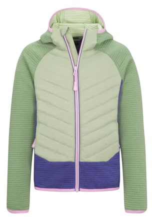 Trollkids Girls Sirdal Jacket | Hybridjacke, Angeschnittene Kapuze, Zwei Reißverschlusstaschen, Reflektierende Details