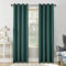 CUCRAF Vorhang 100% Blickdicht Leinen Gardinen mit Ösen Verdunklungsvorhänge Gardinen Waldgrün H214 x B132 cm 2er Set, Thermovorhang Kälteschutz Schallschutz Vorhang für Wohnzimmer Schlafzimmer
