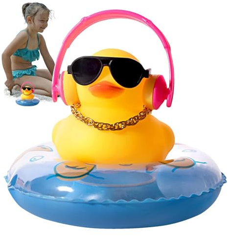 Aizuoni Quietscheente Fürs Auto, Rubber Duck Auto Ornamente - Lustige Enten-Ornamente Für Auto-Armaturenbrett-Raum-Tischdekorationen