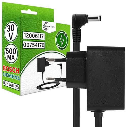 Ladekabel für Akku Staubsauger 30V 500mA mit Original Code 12006117 00754170 754170 für Bosch für Siemens - Garantie 5 Jahre - ONIX TECH