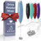 Elementi Milk Frother Handheld - Powerful Mini Coffee Frother Whisk - Hand Held Coffee Whisk Electric & Frappe Maker - Drink Mixer, Stirrer & Electric Milk Foamer (Double Whisk, Pastel Blue)