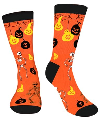 AGRIMONY Calze Halloween Uomo Donna Ragazzi Divertenti - Fantasia Colorati Arte Simpatici Particolari Halloween Originali Idee Regalo