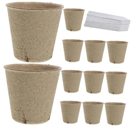 PAMINGONO Pflanztöpfe Aus Papier Mit Drainagelöchern Für Anzucht Von Samen Für Innen Und Außenbereich Als Gartendekoration Heimgarten