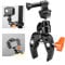 K&F Concept Super Clamp, MS26 Morsetto di Montaggio con Testa a Sfera a 360° e Attacco Scarpa Fredda, Adattatore per Fotocamera Sportivo, Supporto per Moto/Bicicletta/Treppiede, per DSLR/GoPro ecc