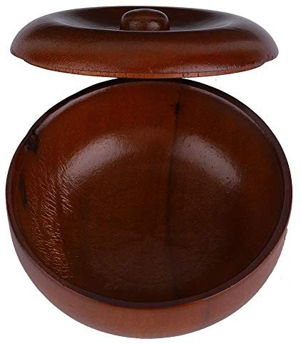 Shaving Soap Bowl, Shaving Bowl with Lid Wooden Shaving Cream Bowl for Compact Storage and Travel