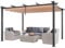 VEVOR Pergola rétractable extérieure 3 x 4 m, tonnelle de Jardin en Aluminium avec auvent Pare-Soleil en Toile Polyester Haute densité Anti-UV, pour patios, Jardins, terrasses, arrière-Cours, Beige