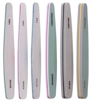 Set di 6 lime e buffer per unghie, professionali, set di lime per unghie, strumento per nail art, a doppia faccia