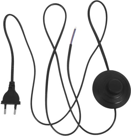 Gatuida Interrupteur Au Pied De Lampadaire Fil De L'interrupteur Au Pied Cordon D'interrupteur De Lampe Sur Pied Cordon De Lampe Avec Prise Cordon D'éclairage Pour Lampadaire Cuivre Black