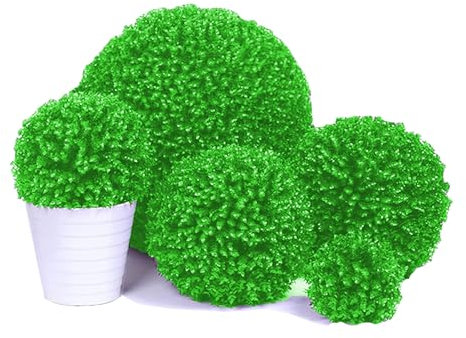 Künstliche Buchsbaum-Kugel, Formschnitt, 50,8 cm, Grün, für den Innen- und Außenbereich, Gartendekoration