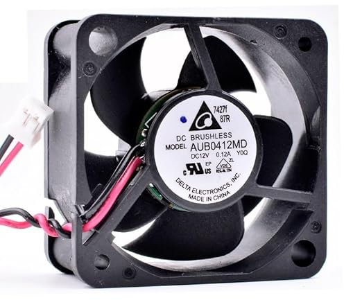 Hyyudiut Ventilador de 4 cm y 40 mm, 40 x 40 x 20 mm, AUB0412MD, 12 V CC, 0,12 A, for Ordenador.