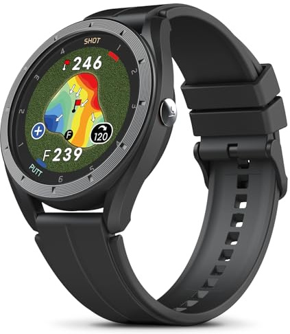 Voice Caddie T11 LT GPS Golf Watch LCD Display with Green Undulation No Monthly Subscription Slope Mode 40K+ Preinstalled Courses, Course View, Practice Tempo Mode, Putt View 1.2 Color Touchscreen