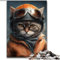 Puzzle 1000 pièces en Bois « Chat Pilote », décoration idéale pour la Maison ou Le Bureau, Cadeau de Noël idéal 50x75cm, décoration Artistique à Faire soi-même, Cadeau d'anniversaire idéal.