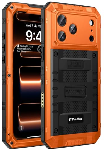 seacosmo for iPhone 17 Pro Max Metal Case IP68 Waterproof Sealed Protection