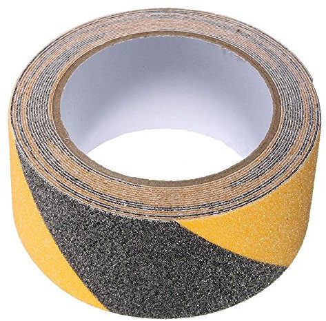 BigTron 5cm x 5m Boden Sicherheit Non-Skid-Band Anti-Rutsch-Kleber Warning-Strip-Aufkleber(Schwarz und Gelb)