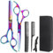 Lictin Hairdressing Scissors Hair Thinning Scissors Set and Hair Scissors, 6.0 inch + Presentation Case/Box + Black Comb + Thinning Hair Comb + Black Hair clip
