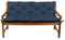 Gutekissen® Bankkissen, Sitzkissen, Rückenlehnen, Gartenkissen, Steppkissen, Doppelkissen, Sitzmöbel, Sitzbank-Kissen, Gartenschaukel, Gartenmöbel Law (150cmx50cmx50cm, Navy blau)