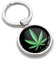 Biomar Labs® Schlüsselanhänger Metall Keyring mit Geschenkbox Autoschlüssel Geschenk Metall-Schlüsselanhänger Schlüsselbund Edelstahl Marijuana Marihuana Hemp Cannabis KK 157