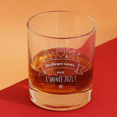 CADEAUX.COM - Verre Personnalisable - Verre à Whisky Tumbler 30cl - Idée Cadeau Personnalisé pour Noël…