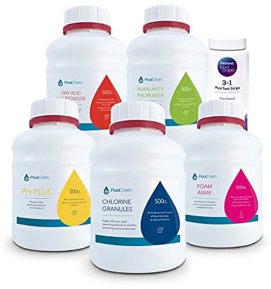 PoolChem Standard Chlorine Starter Kit for Hot Tubs, Spas, Pools & Inflatable Spas