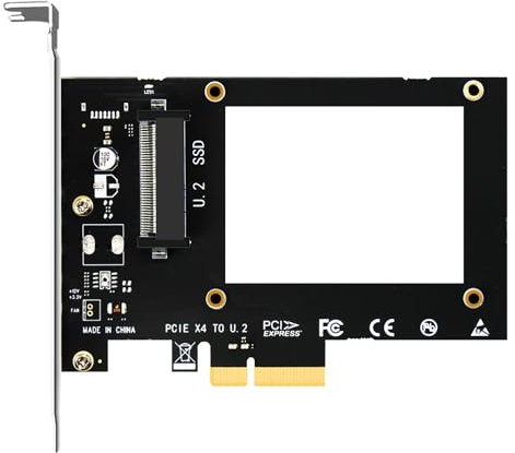 GLOTRENDS PU11 U.2 to PCIe 4.0 X4 Adapter for 2.5 Inch U.2 SSD, PCIe 4.0 X4 Full Speed